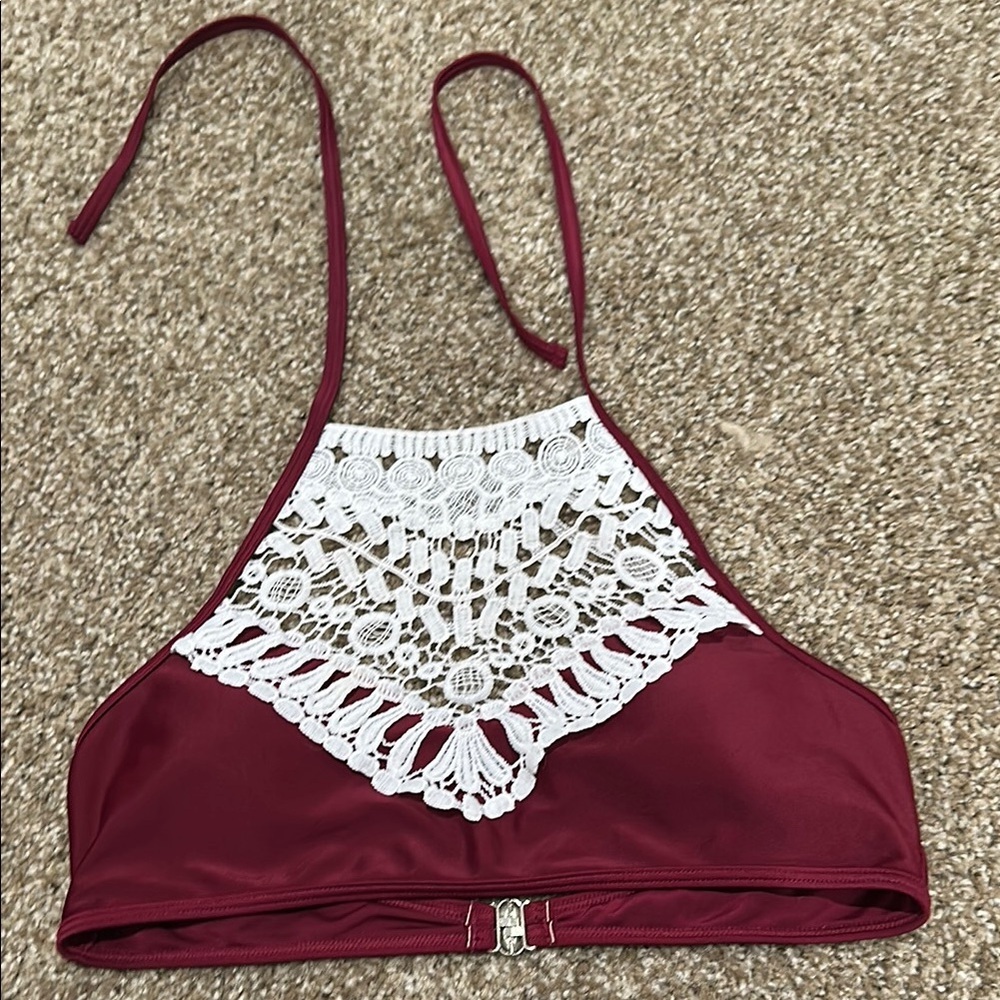 SHEIN Red Crop Embellished Tank Top